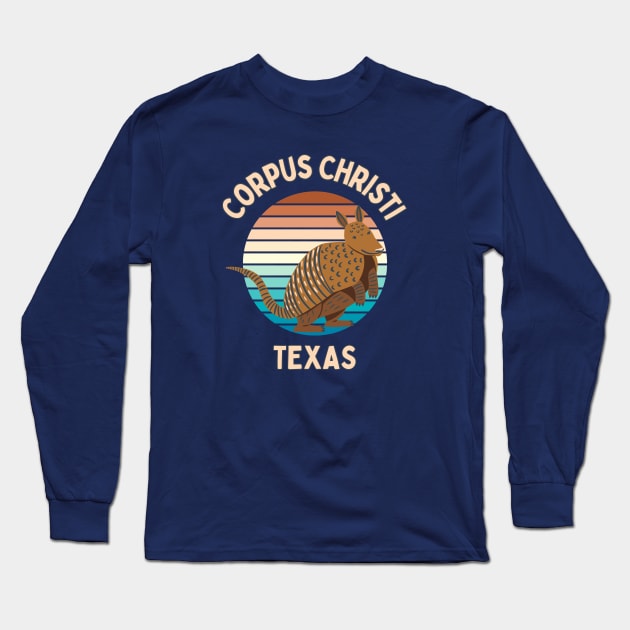 Corpus Christi with cute Armadillo Long Sleeve T-Shirt by ravensart